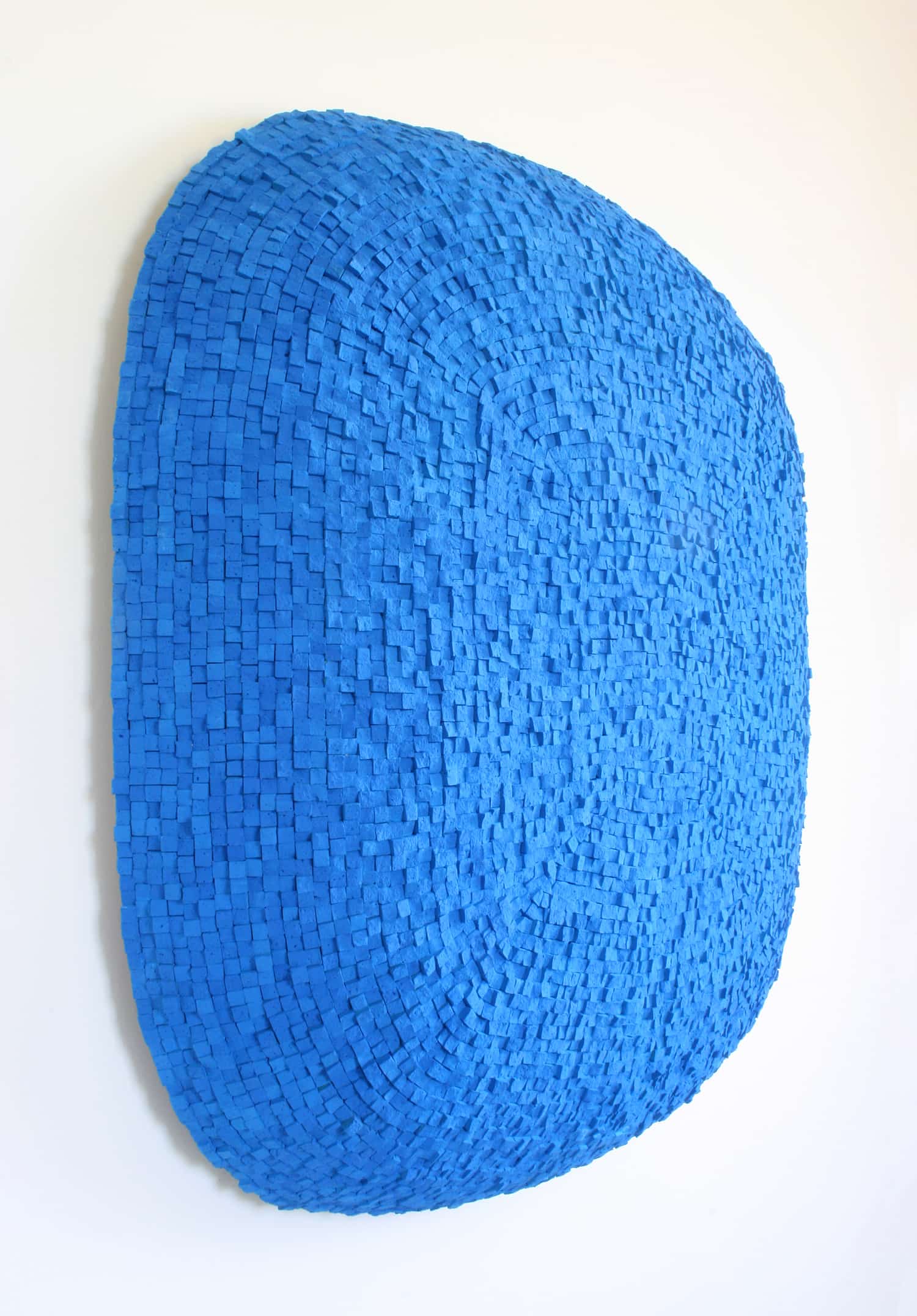 „BuH“, blaue Kreide, 100 x 100 cm, 2006