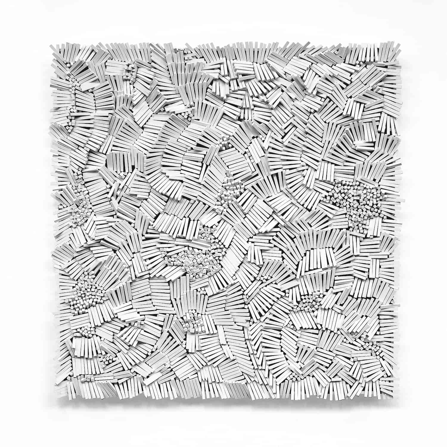 „white cross“, Kreide, 160 x 160 cm, 2011