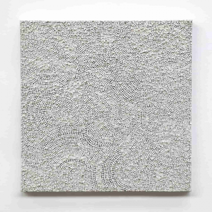 „Kreidestruktur“, Kreide, 150 x 150 cm, 2021