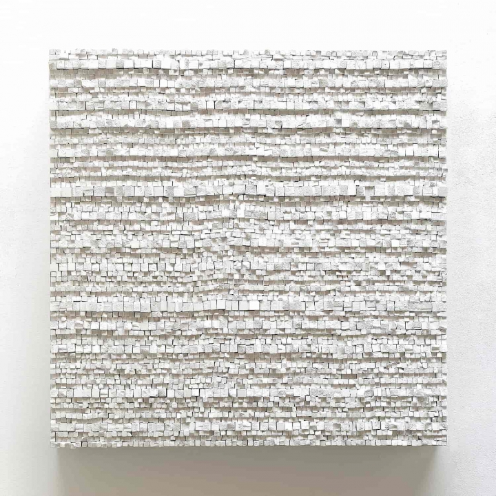 „Muro bianco“, Kreide, 100 x 100 cm, 2016