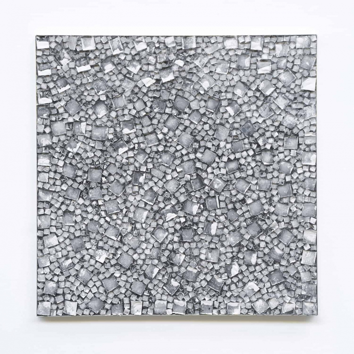 „o. T.“, ABR-Kreideabriss, 100 x 100 cm, 2020