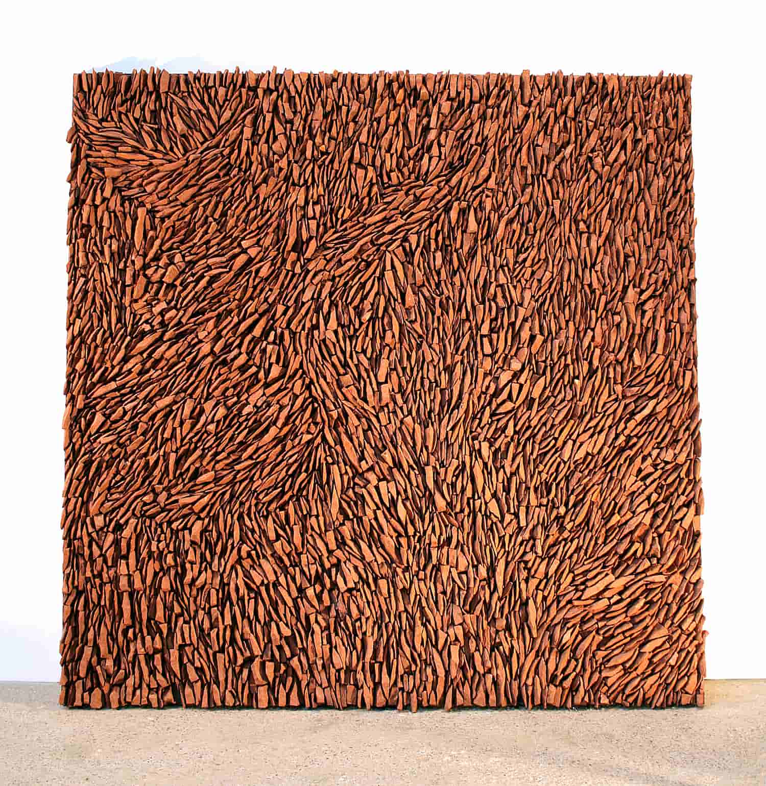 „o. T.“, Ziegel, 180 x 180 cm, 2007
