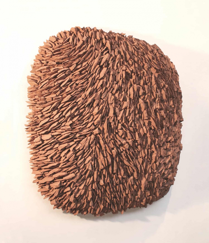 „o. T.“, Ziegel, 100 x 100 cm, 2007