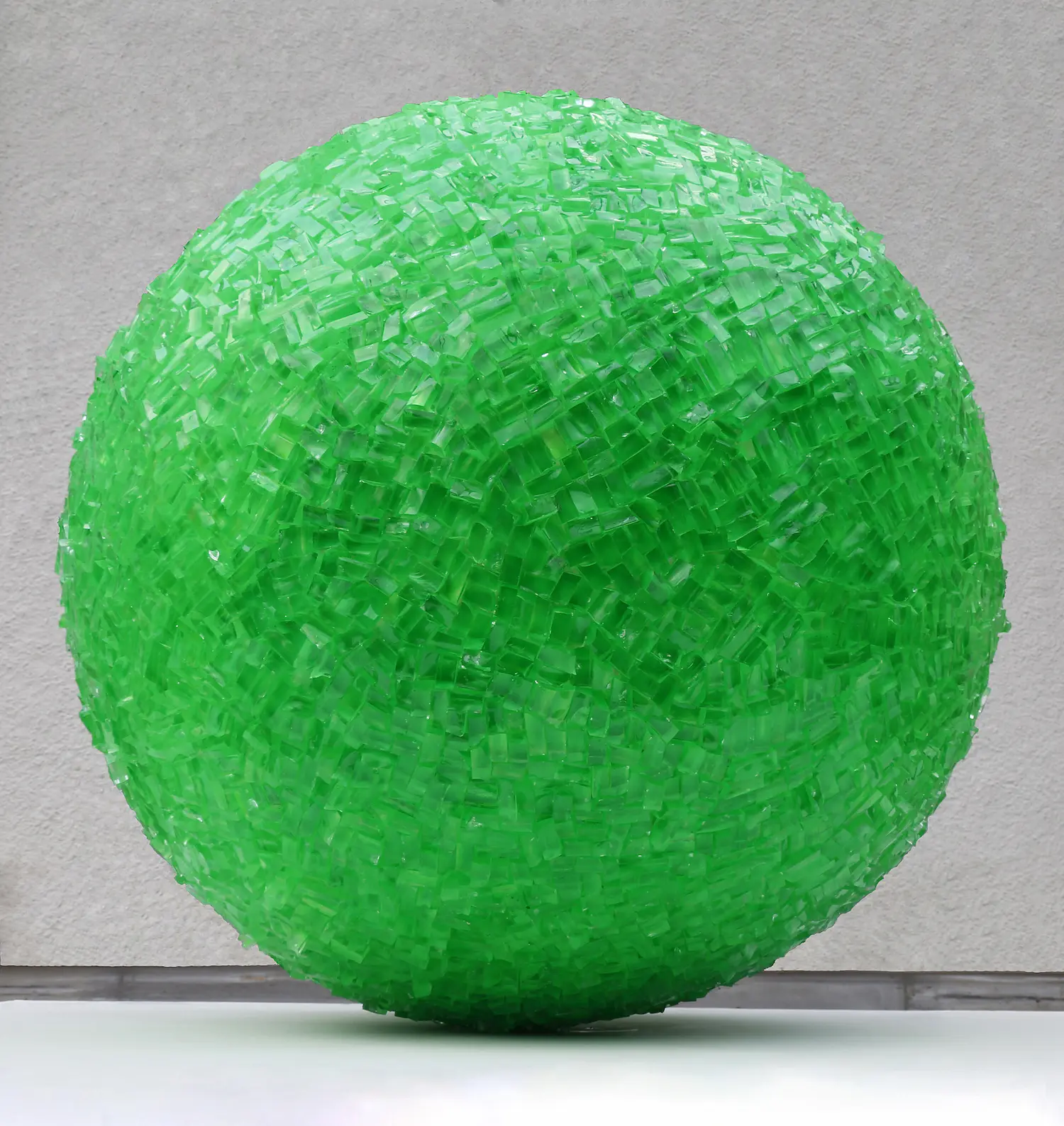 „Kugel grün“, Glas, 85 x 85 x 85 cm, 2019