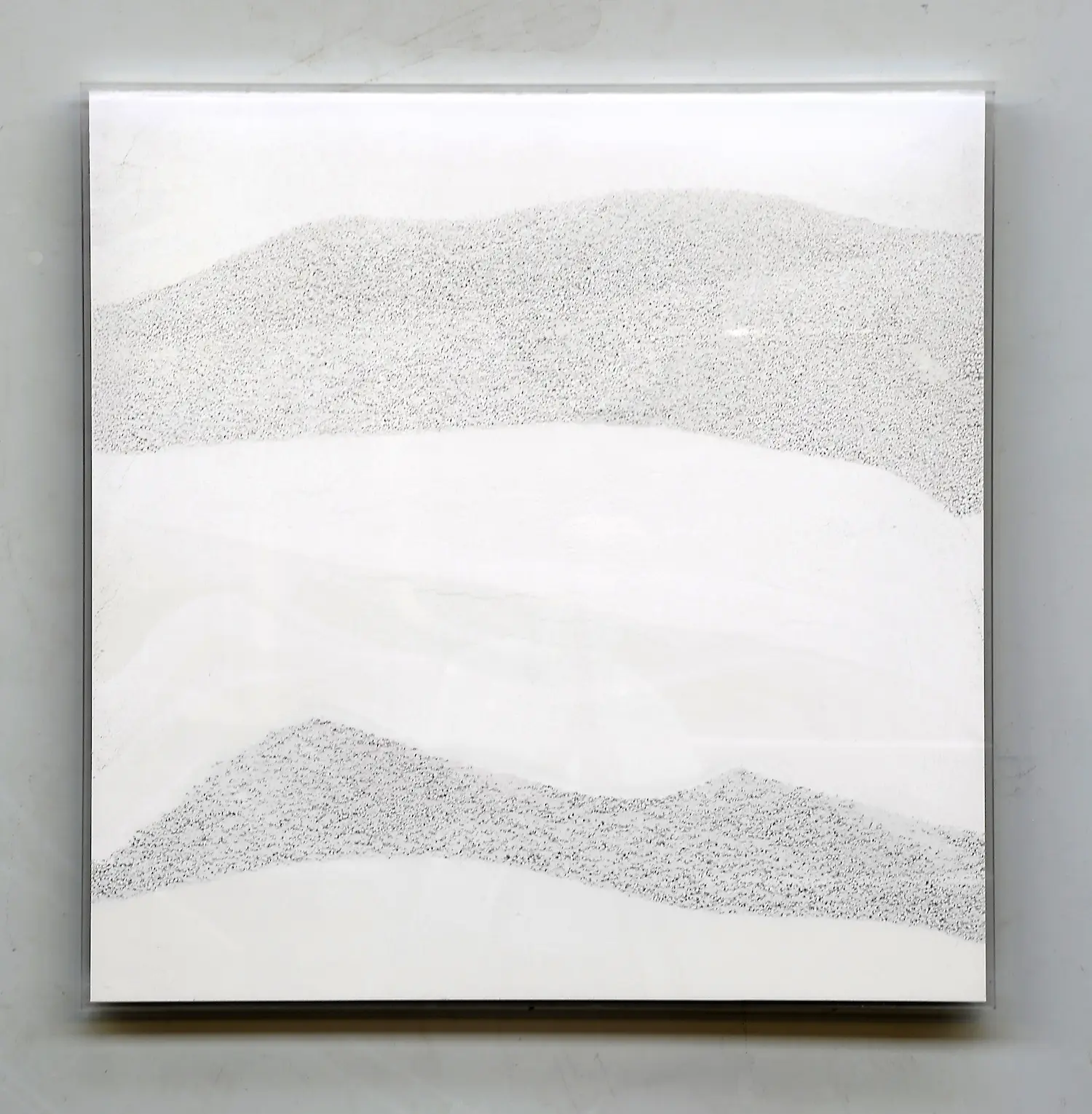 Reiner Seliger: „Pulverschnee - weiße Kreide“, 80 x 80 cm