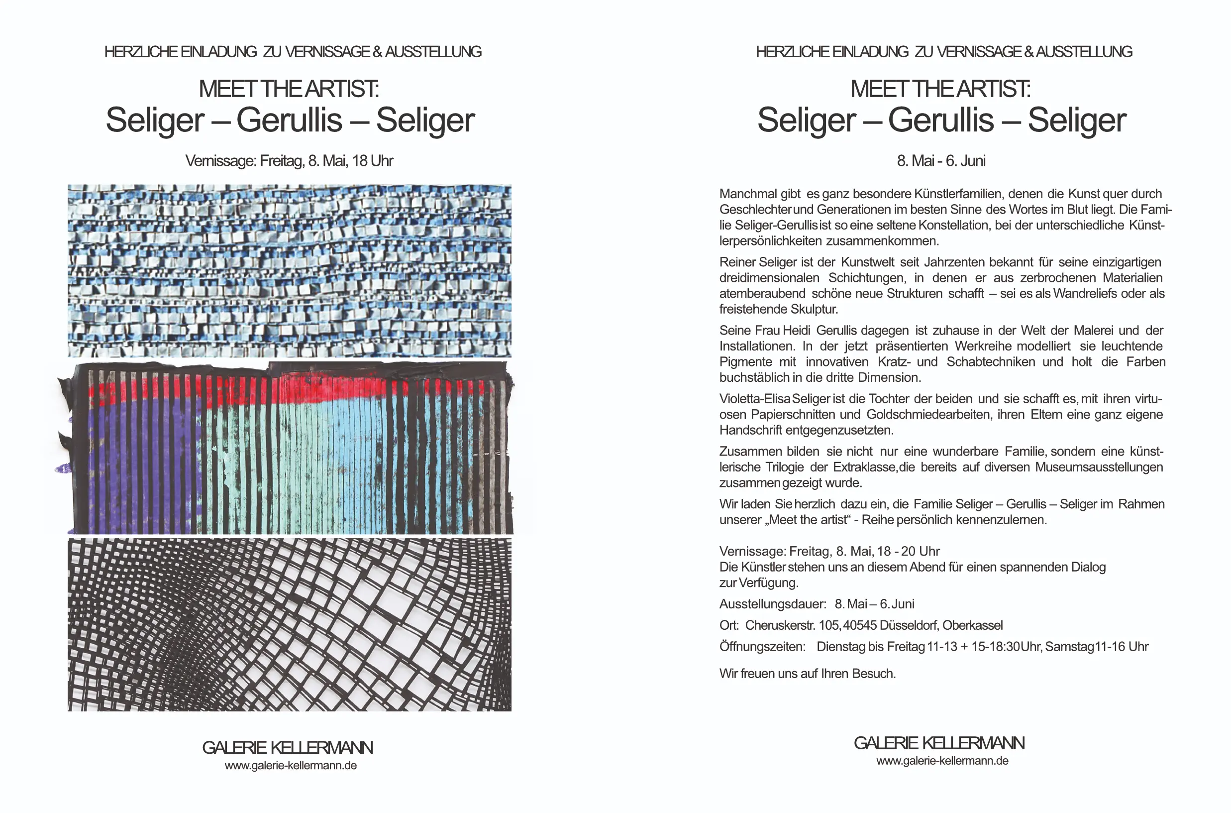 Meet the artists: Seliger – Gerullis – Seliger, Galerie Kellermann, Düsseldorf